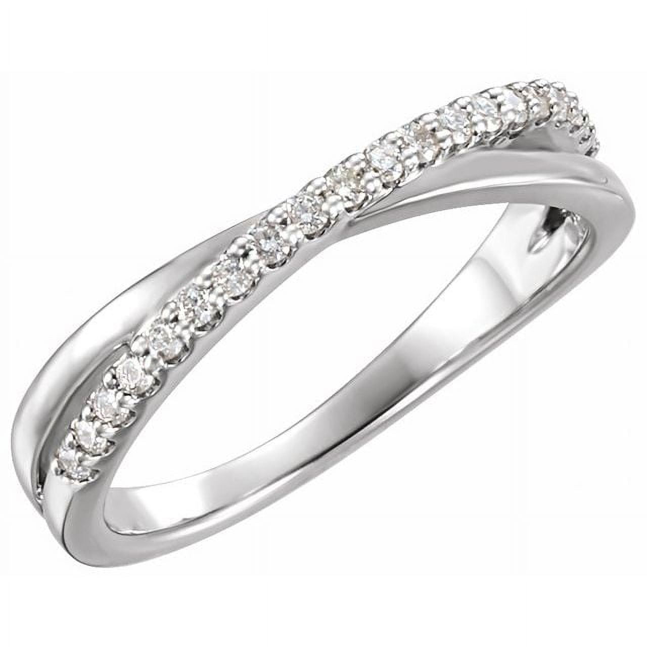 Platinum Natural Diamond Criss-Cross Ring U5222