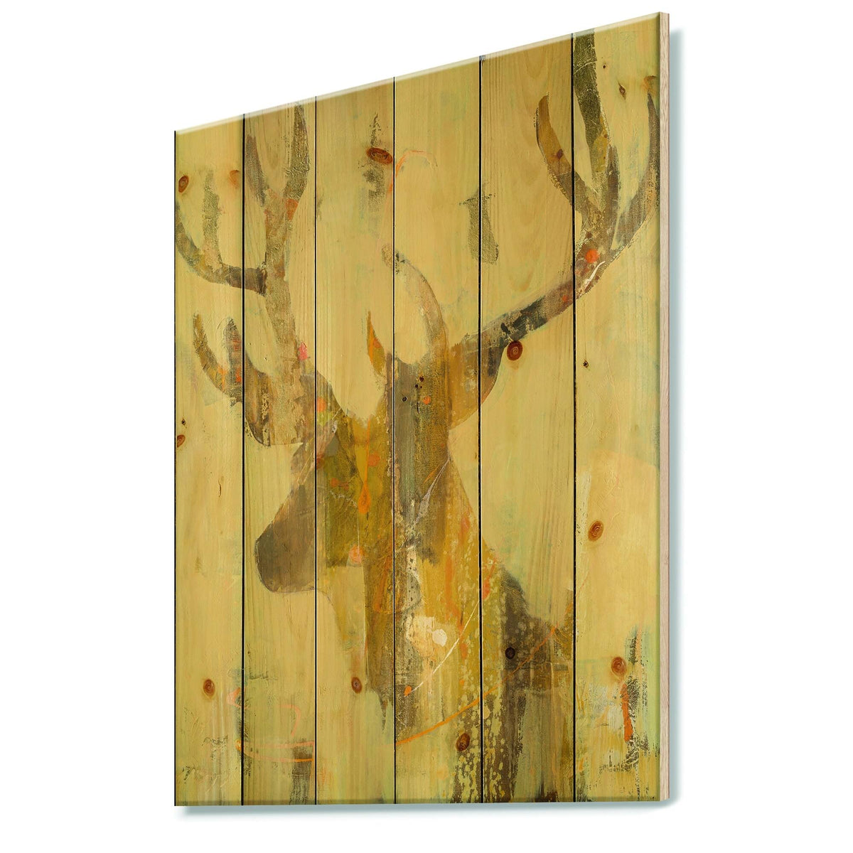 Brown Modern Farmhouse Print on Natural Pine Wood W8019