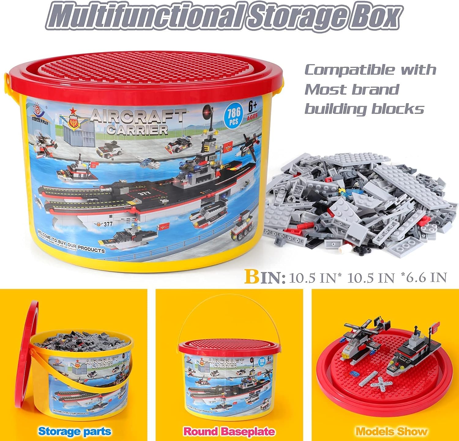 786 Pieces 8 in 1 Military Battleship Building Blocks Set Y419