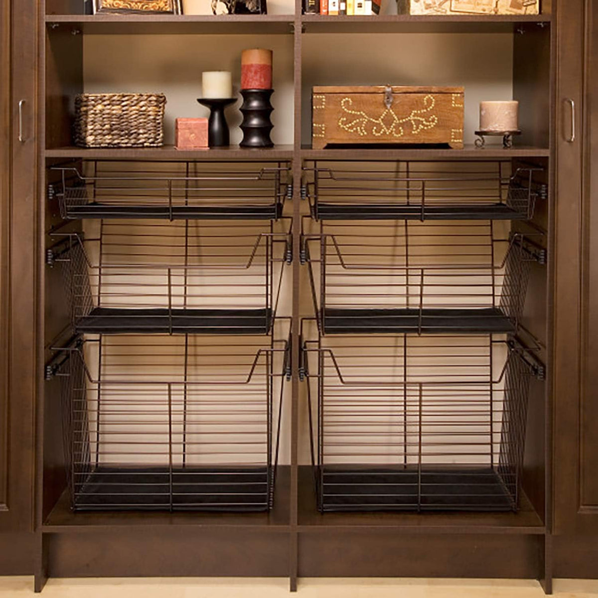 Bronze Wire Pullout Storage Basket for Cabinet U700