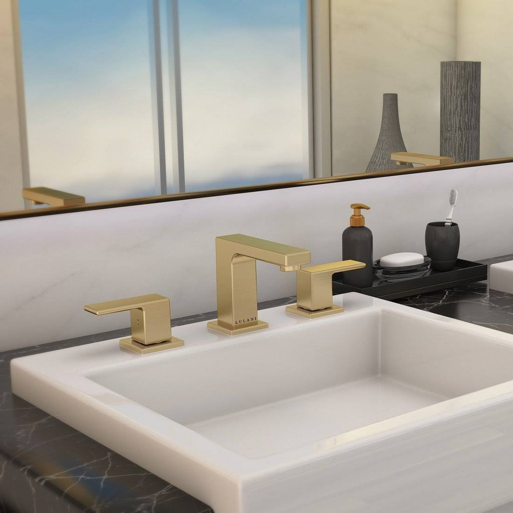 Brushed Nickel 2-Handle Bathroom Faucet D411