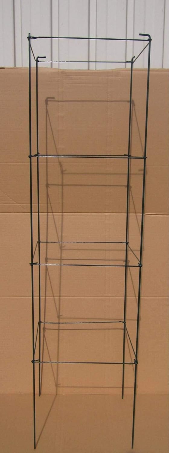 Green Square Folding Tomato Cage Plant Support Tower 12 inch by 46 inch, Pack of 5 Sets D532754