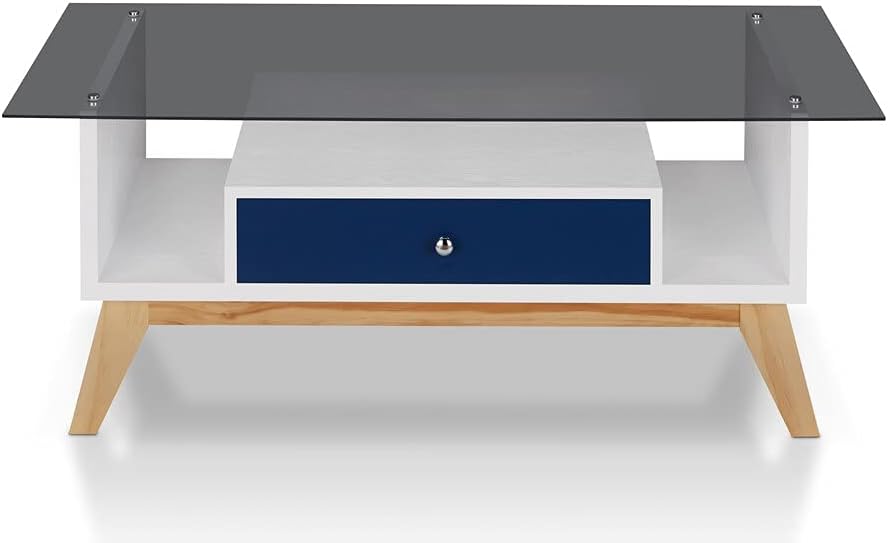 Mid-Century Modern Two-Tone Coffee Table Grey N2200