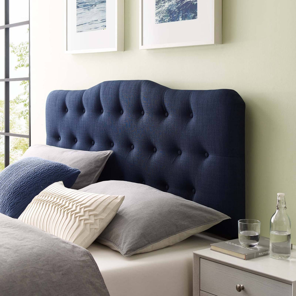 Navy Fabric Headboard Queen A793202