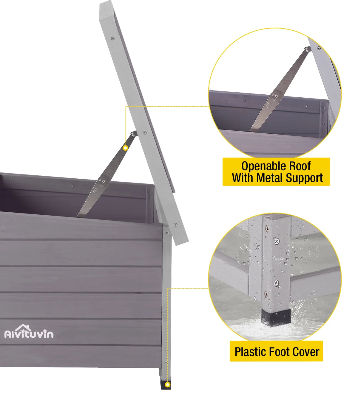 22.3'' Wood Cat House Q396815