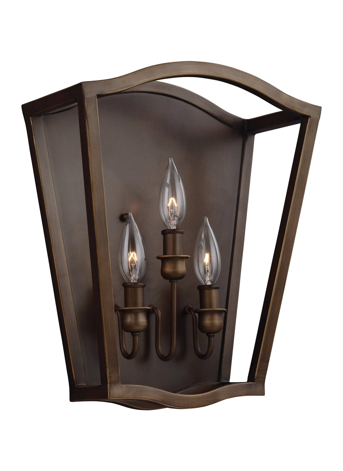 3 - Light Sconce Painted Aged Brass W159418