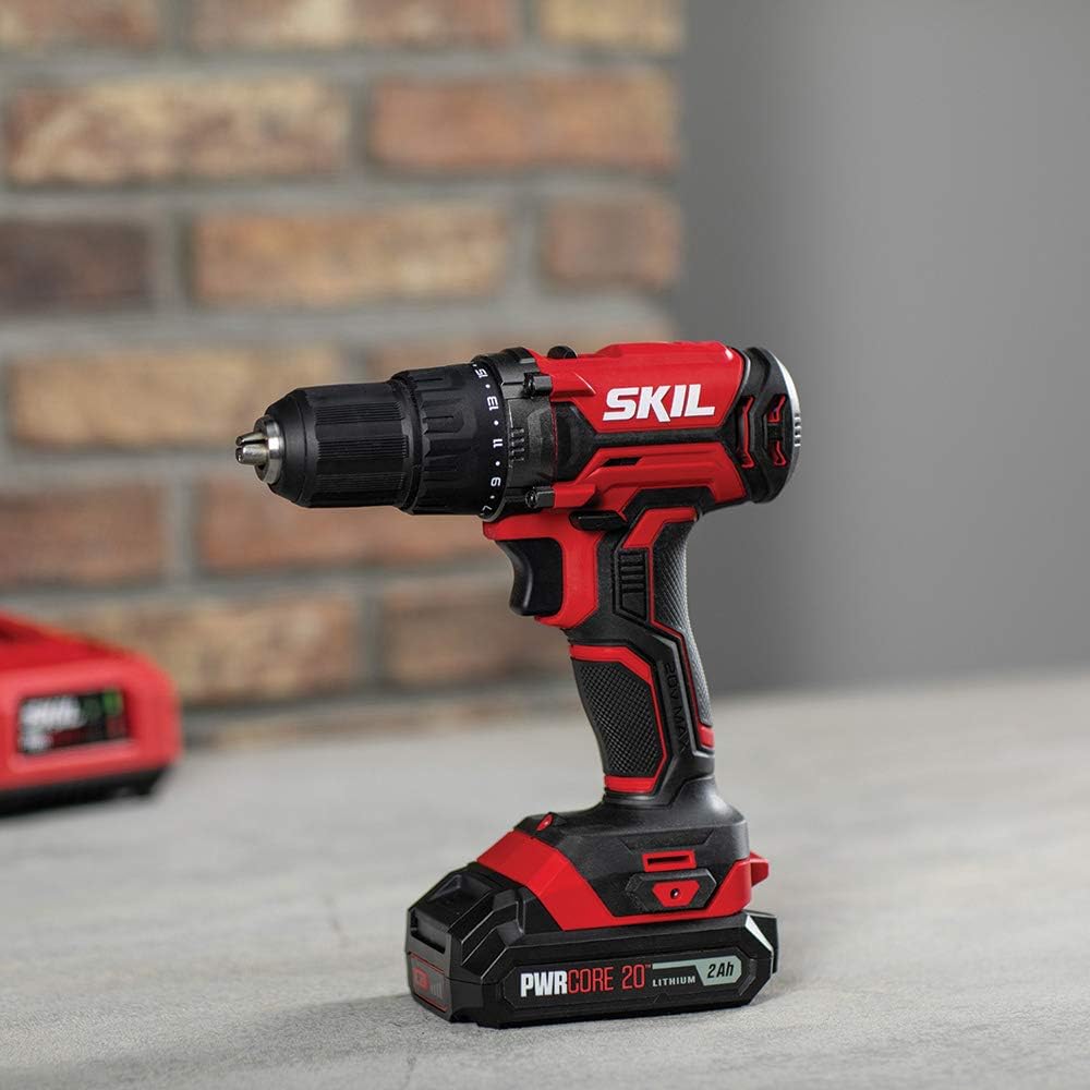 20V Cordless Drill Driver and Impact Driver Kit with 2.0Ah Battery and Charger J219