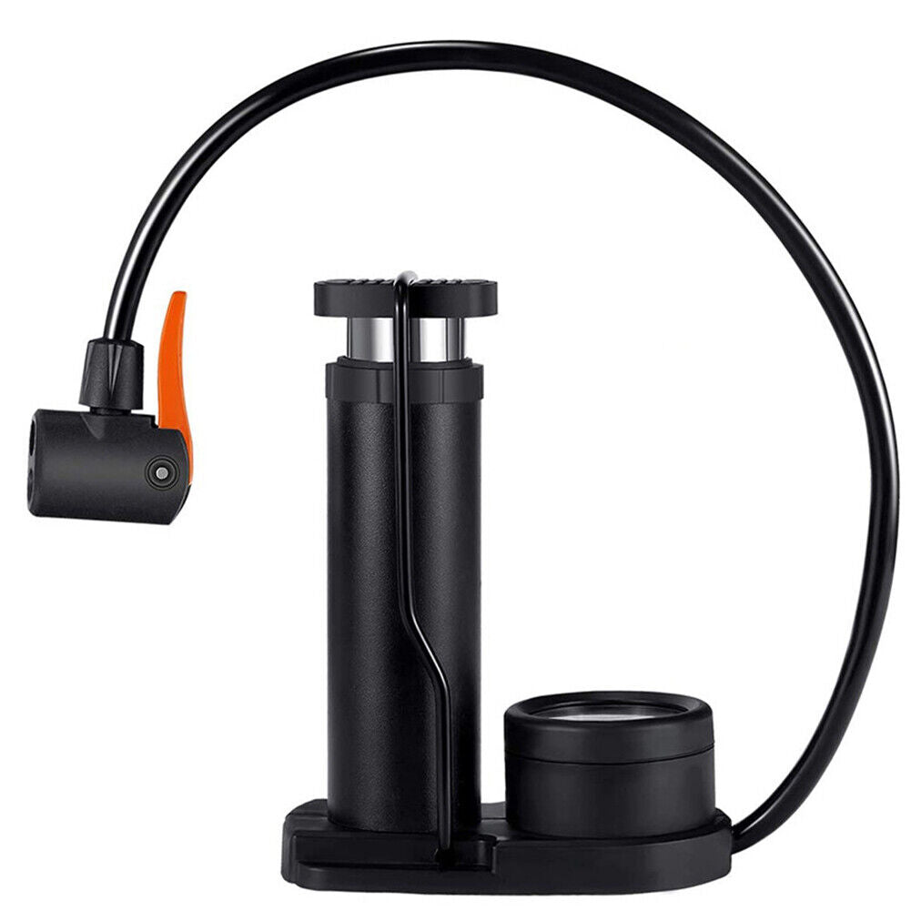 Mini Portable Bicycle Foot Pump with Pressure Gauge C606769