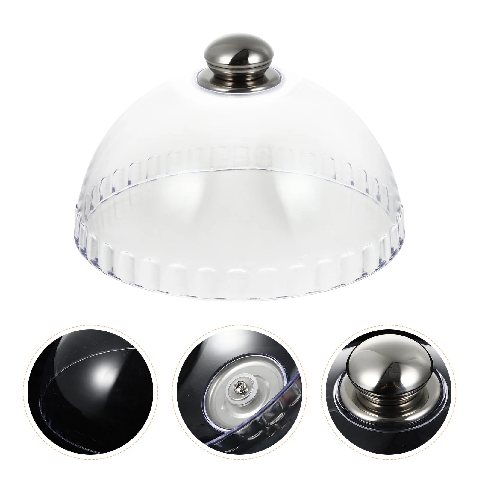 Transparent Dessert Cover Dome with Glass Stand Q885