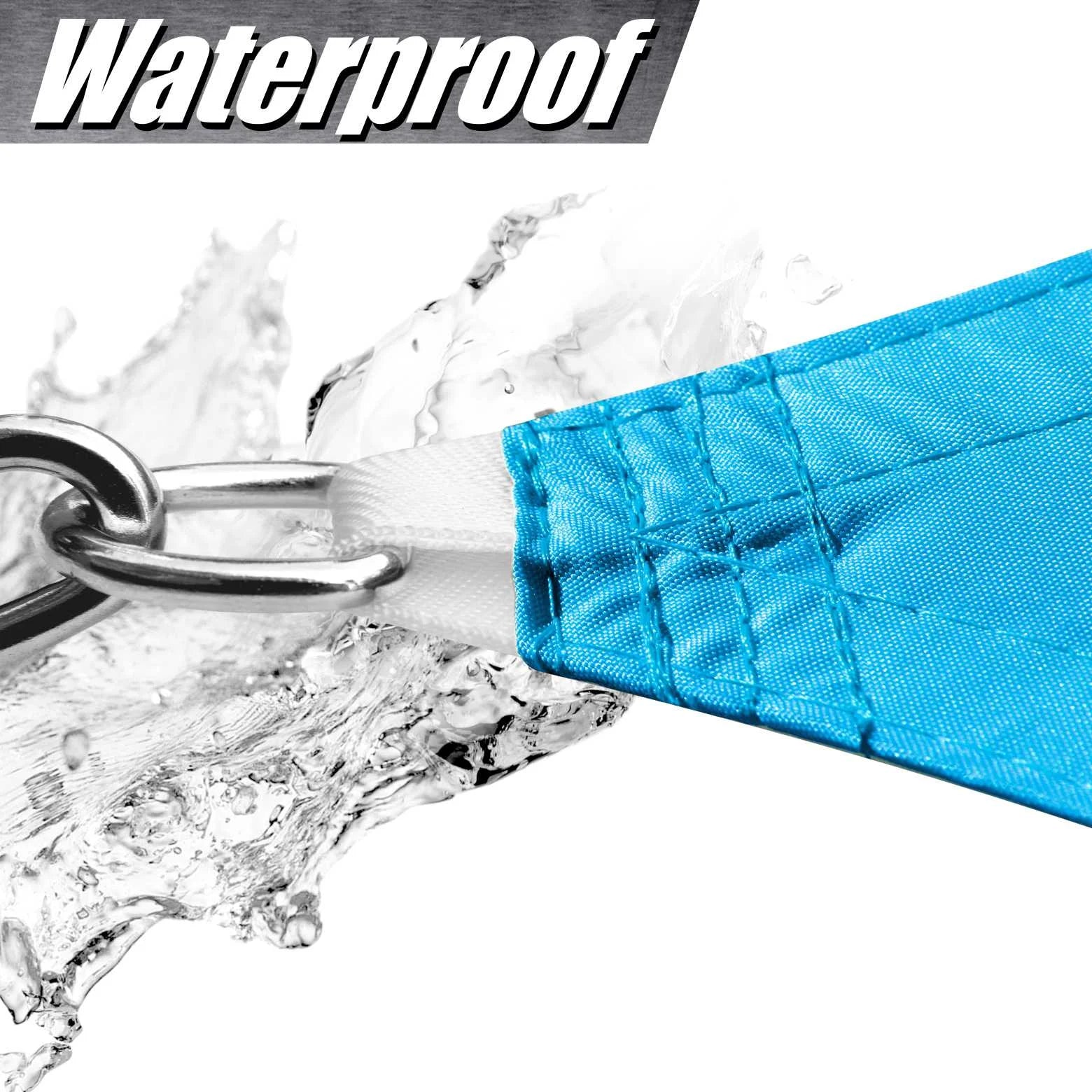 Blue Triangle Waterproof Sun Shade Sail Canopy D36835