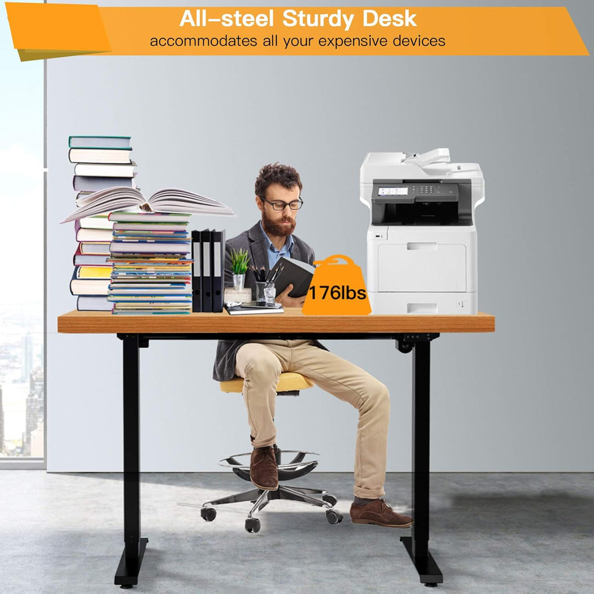 Electric Stand up Desk Frame Height Adjustable Sit Stand Desk Frame S94008