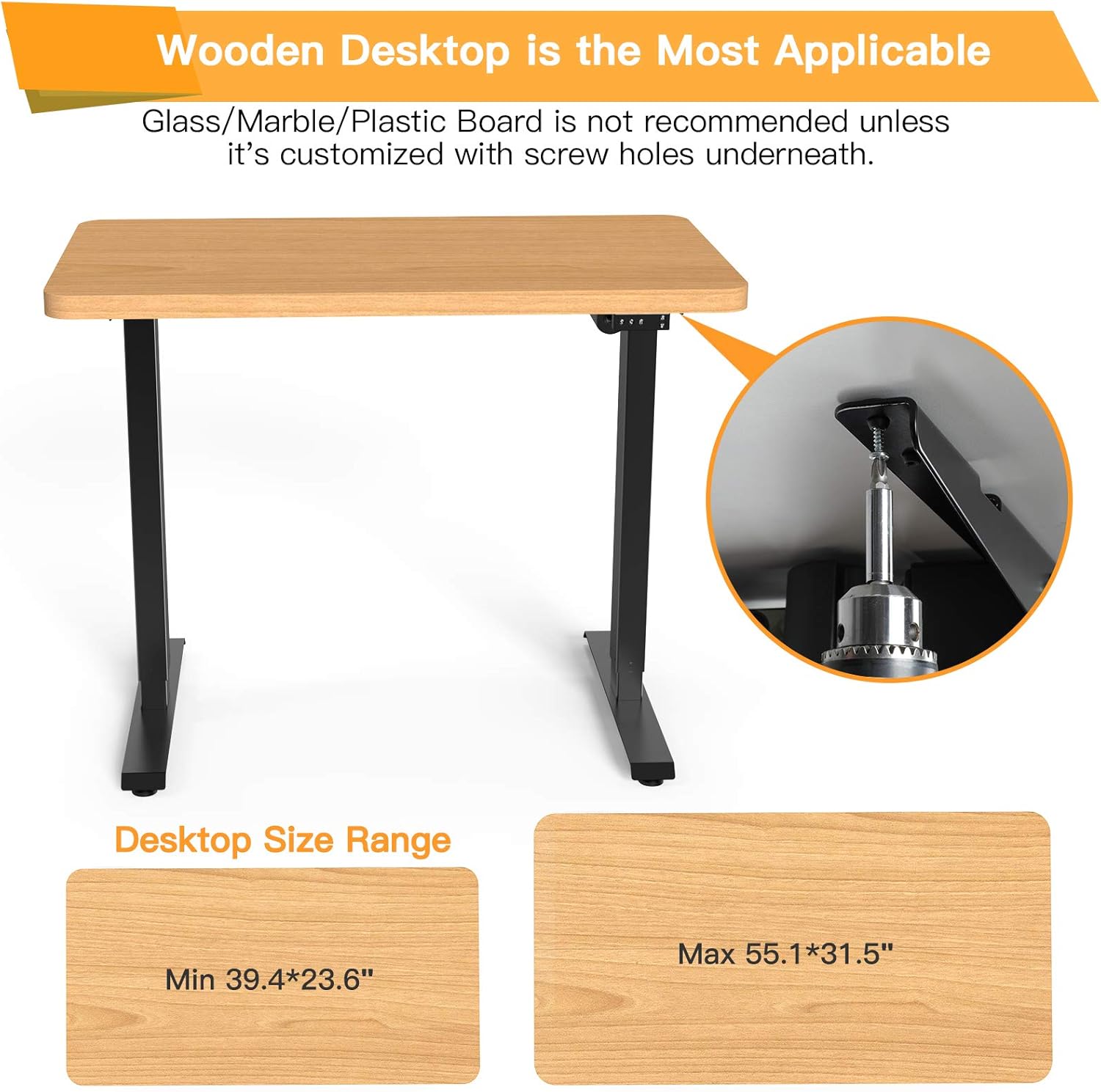 Electric Stand up Desk Frame Height Adjustable Sit Stand Desk Frame S94008