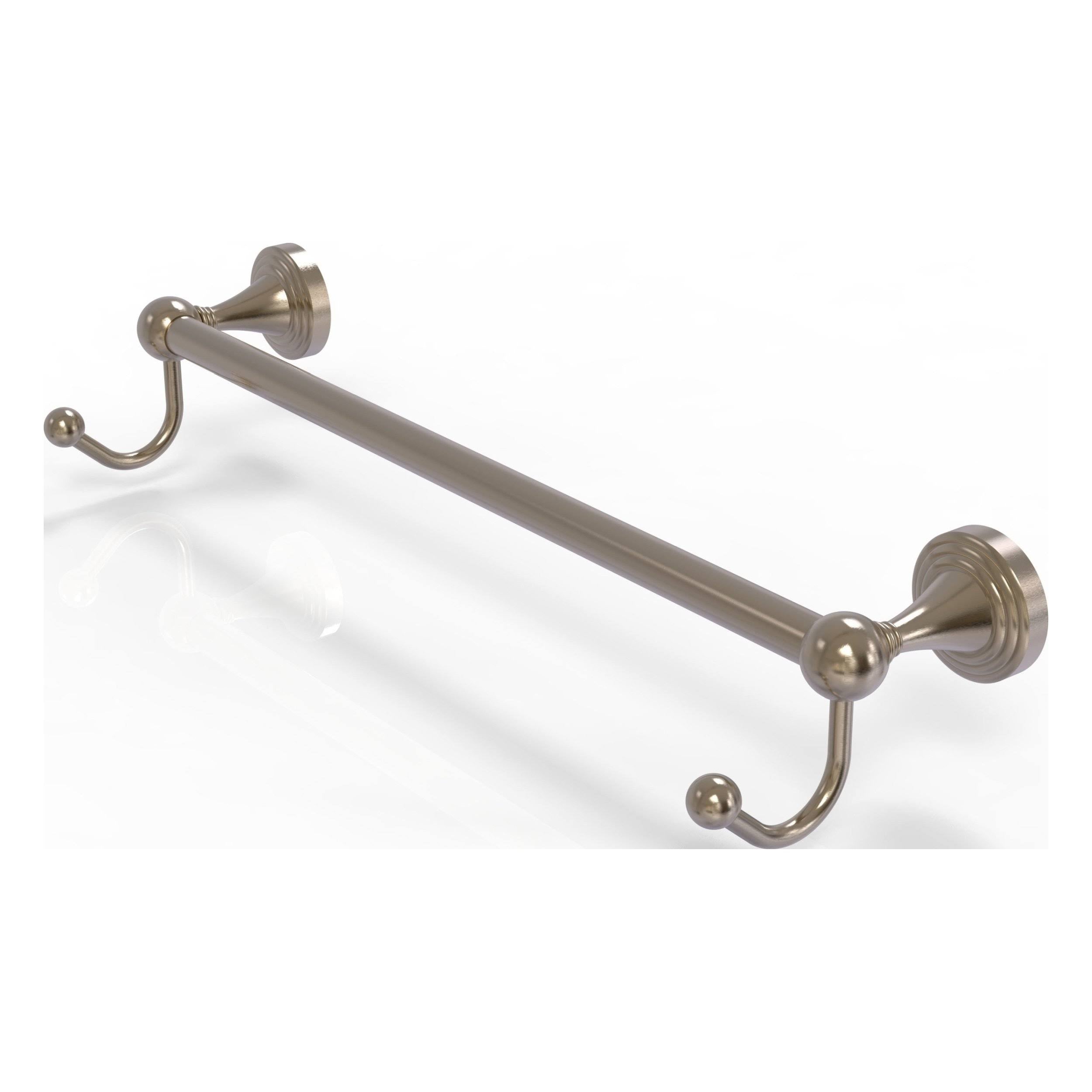 Antique Pewter 30x22 Towel Bar with Integrated Hooks J42566