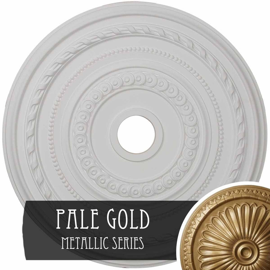 Pale Gold Hand-Painted Ceiling Medallion Q38684