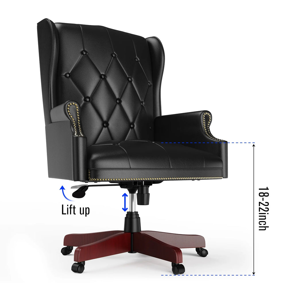 Black Ergonomic PU Leather High Back Office Chair U69816