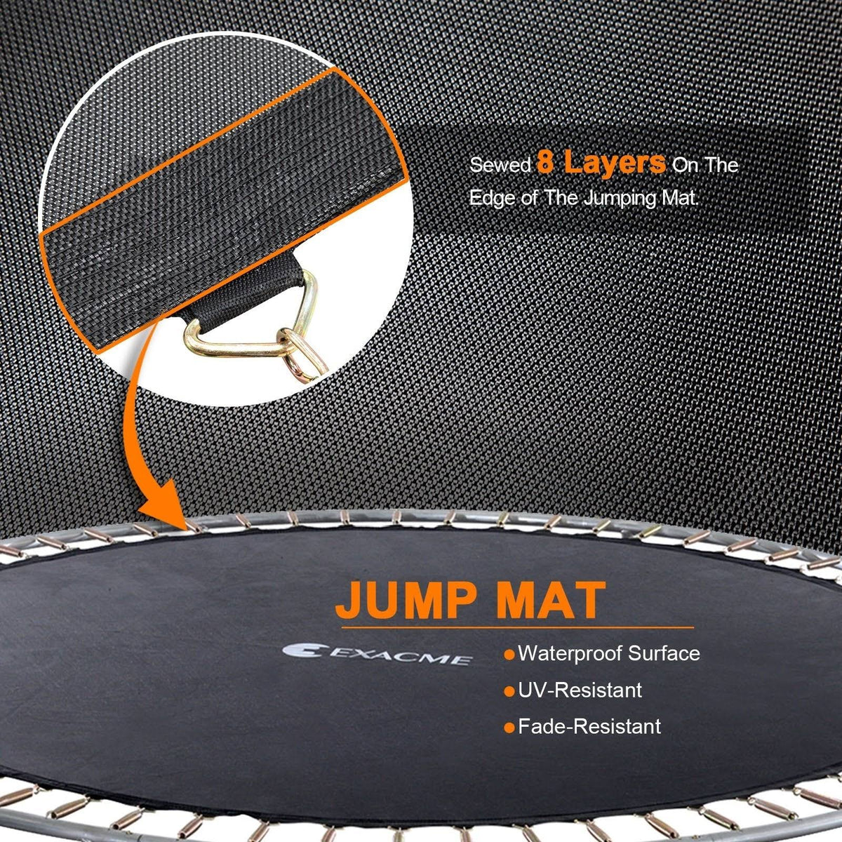 Net Ladder Basketball Hoop 8& Round Trampoline with Safety Enclosure K126118