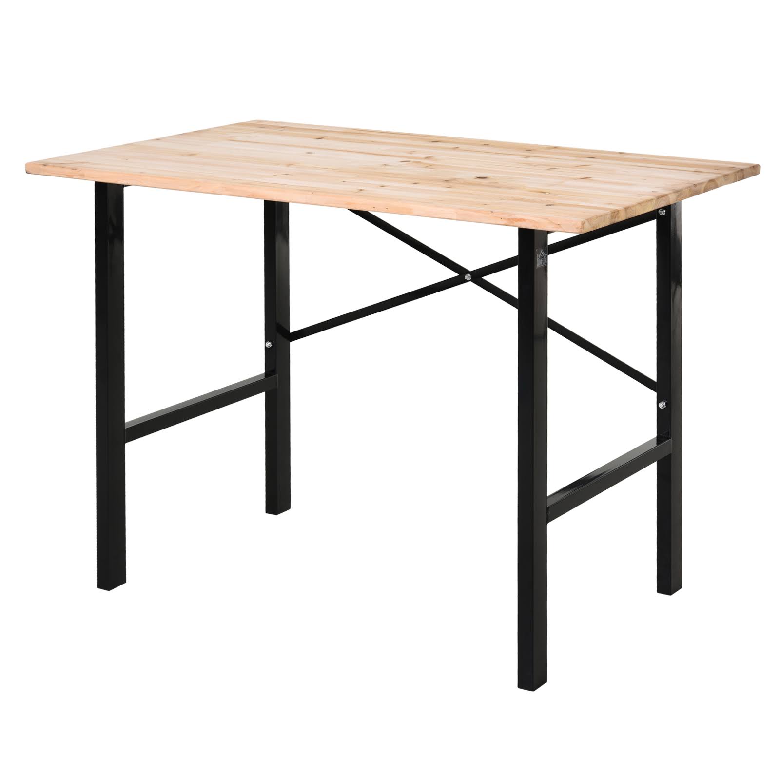Fir Wood Work Table with X-Shape Bracket P236544