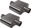Pair of Single Chamber Performance Race Muffler 2.5 Inch Center Universal Pack of 2 L849394