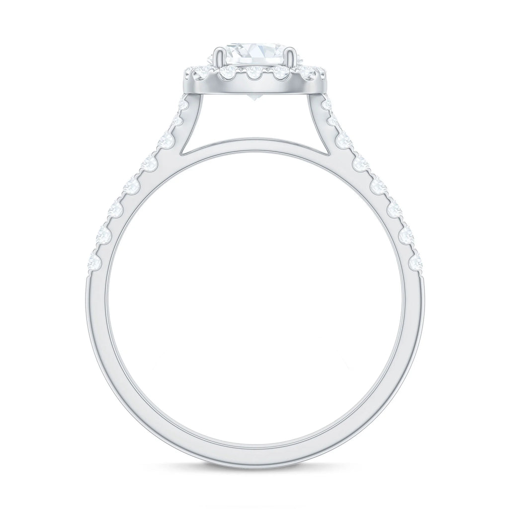 925 Sterling Silver Cubic Zirconia Engagement Ring, US 7.50 Y960812