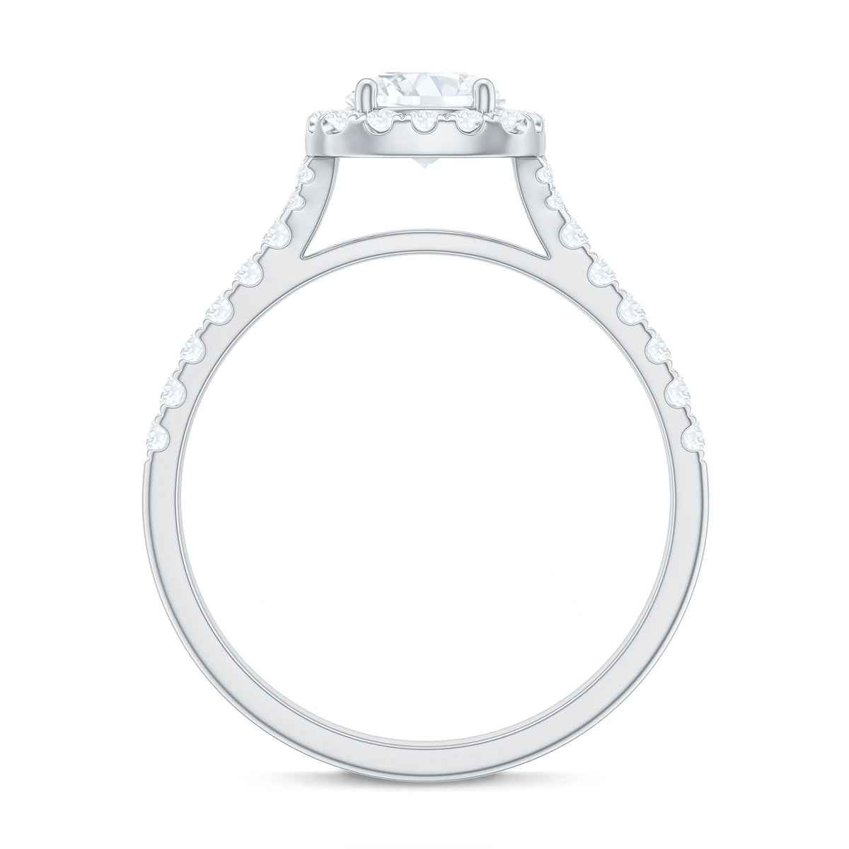 925 Sterling Silver Cubic Zirconia Engagement Ring, US 7.50 Y960812