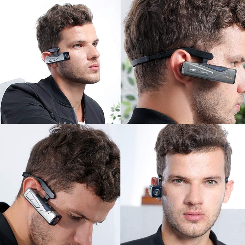 4K 60FPS Head-Wearable Video Camera with Gimbal Stabilizer and 64GB Micro SD Card D461458