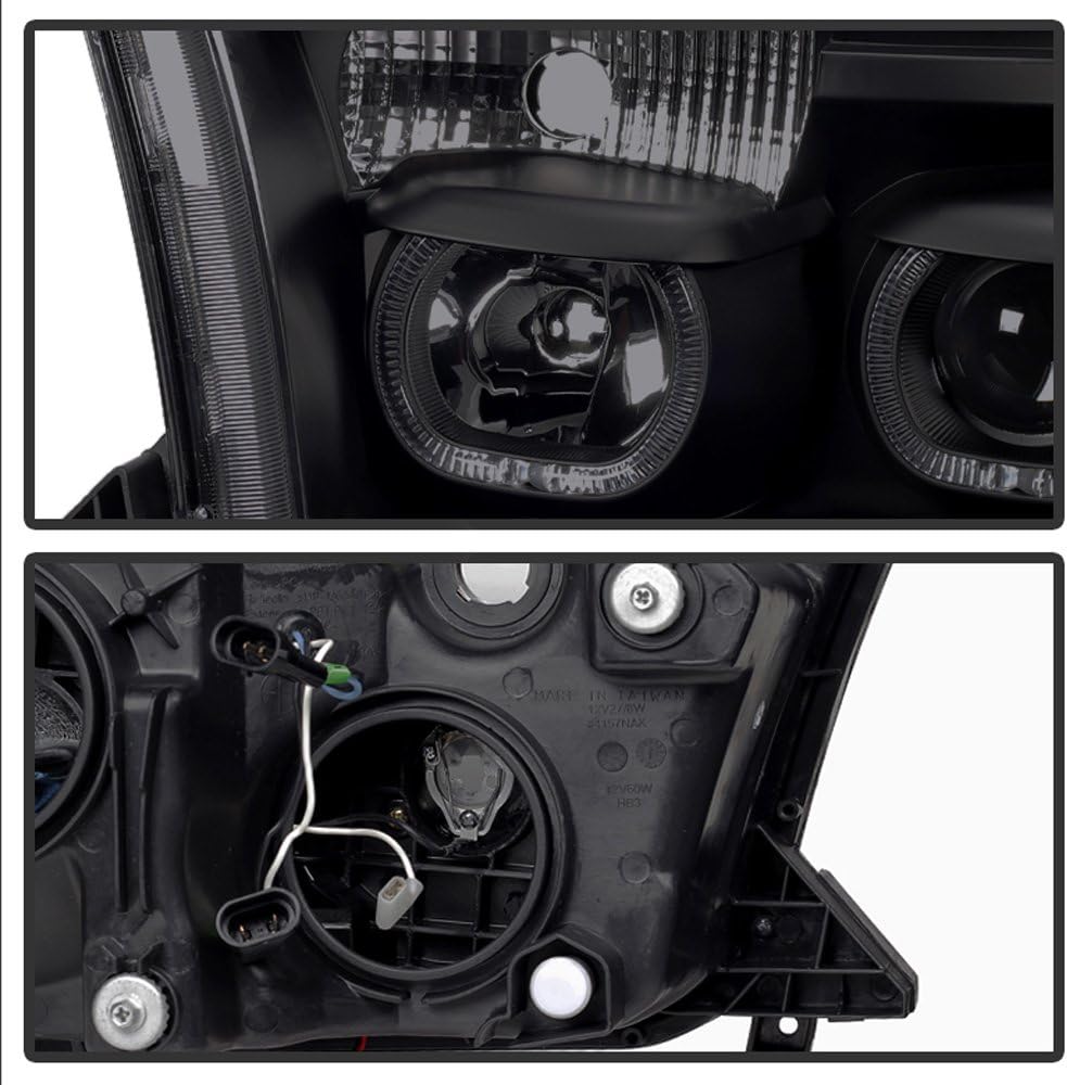 Black Smoked LED Projector Headlights Headlamps X21446