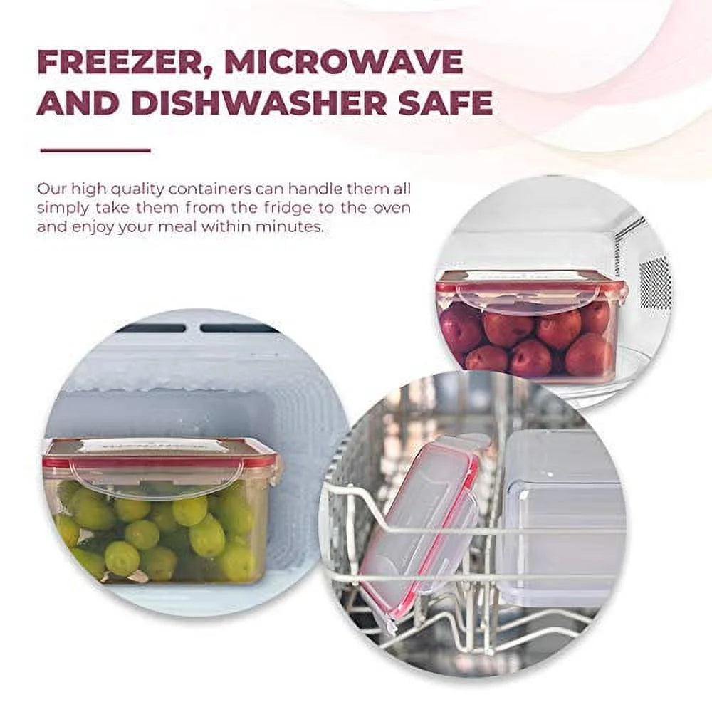 12 Piece BPA-Free Stackable Food Storage Containers with Lids O8926