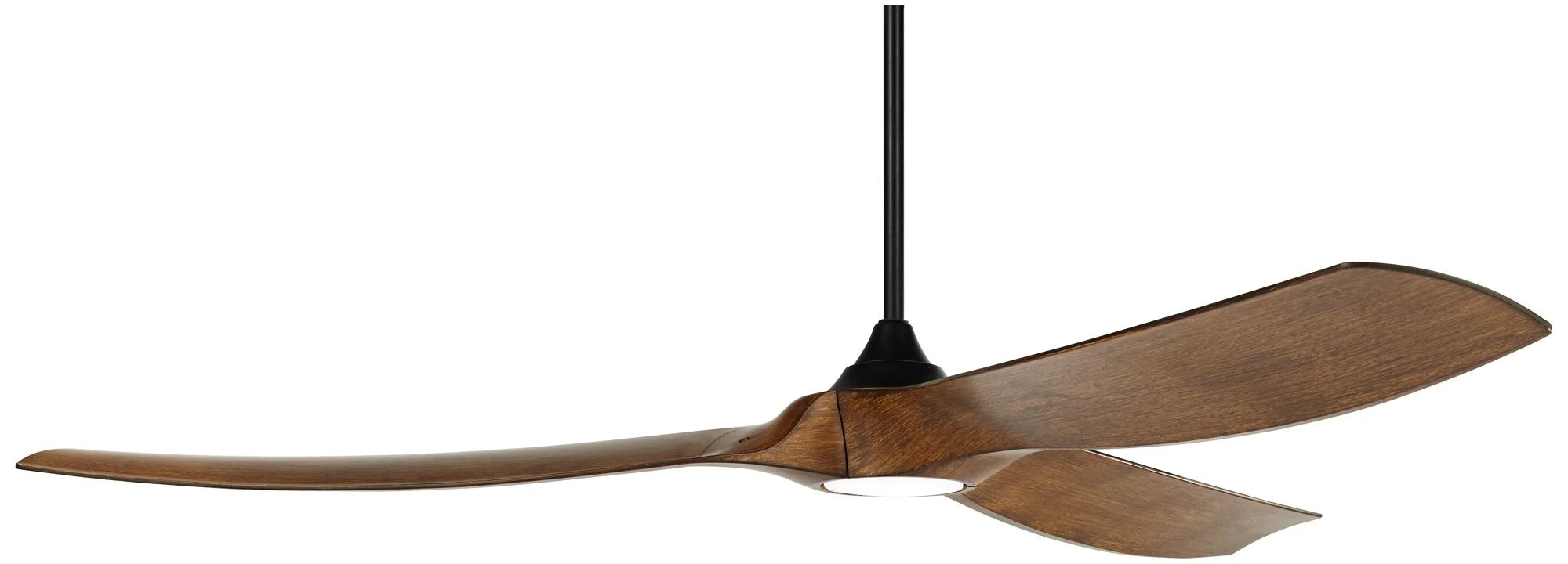 70" Black Koa Damp Rated Indoor Outdoor Ceiling Fan with Dimmable LED Light Remote E85618