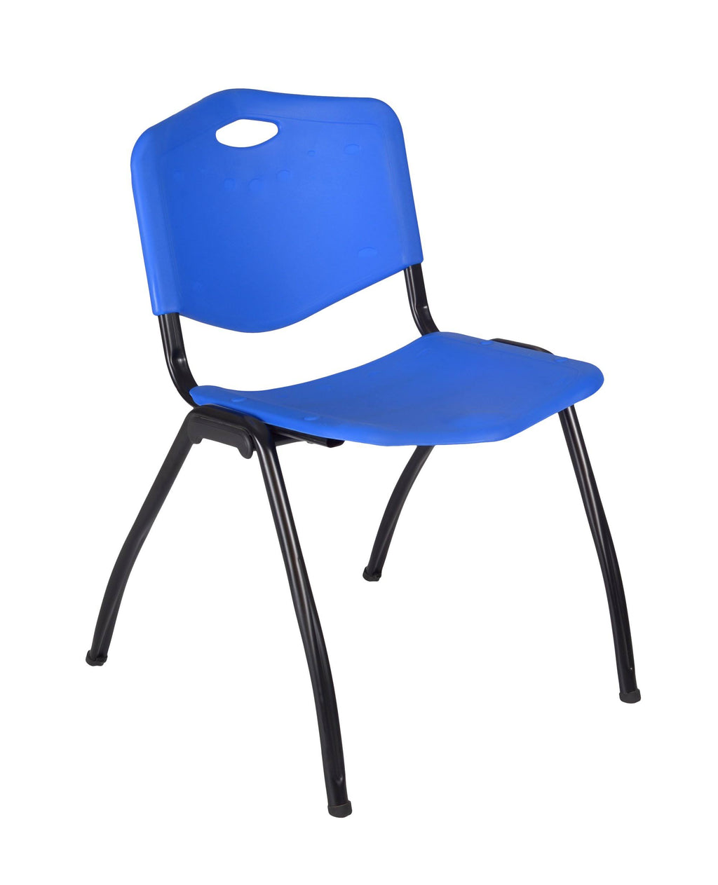 Grey Training Table and 3 Blue Stack Chairs I3807