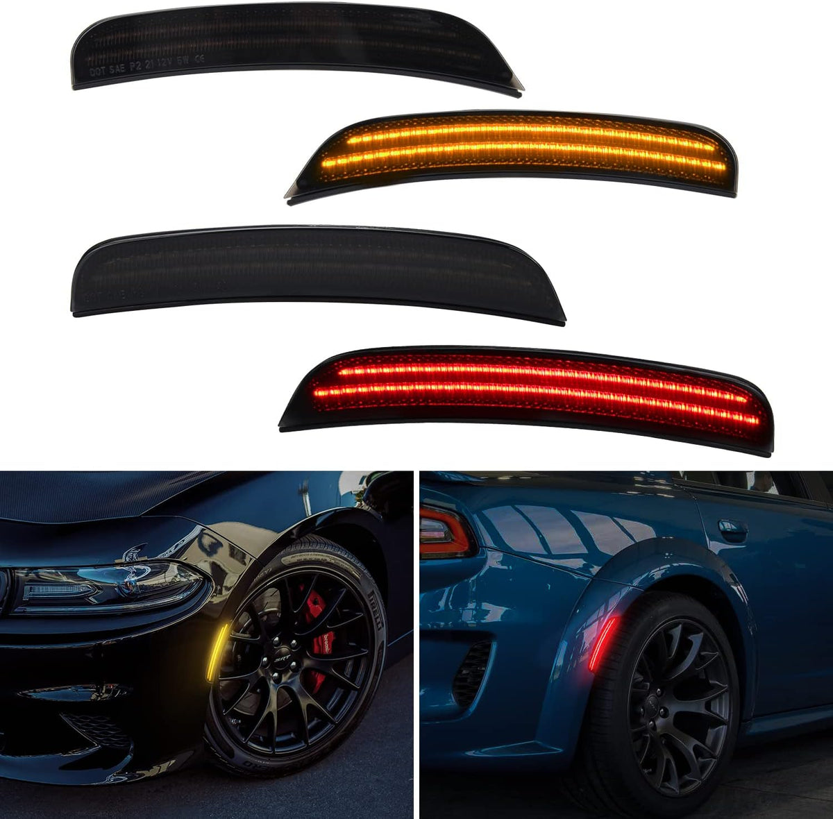 Smoke Lens LED Side Marker Light Kit, Pack of 4 D29820