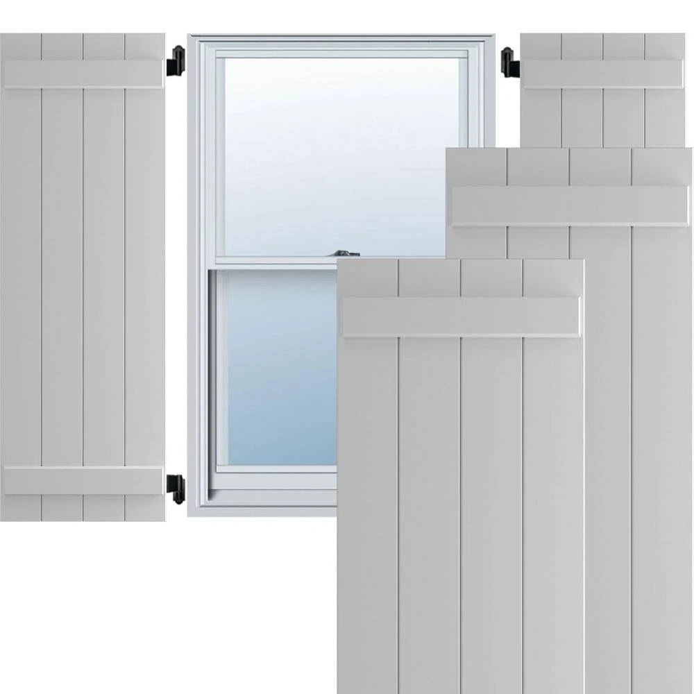 18x22W x 70x22H Primed Composite Board-n-Batten Shutters (Per Pair) L7009