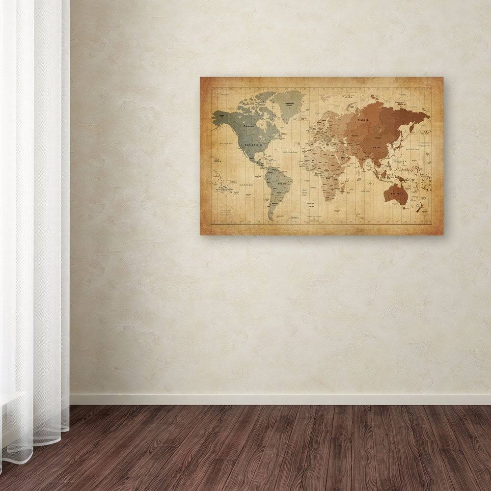 Map Canvas Art - 35 x 47 Z809