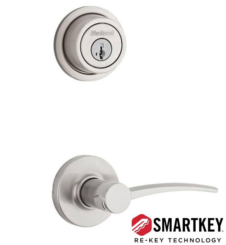 Satin Nickel Double Cylinder Interior Lever N30653