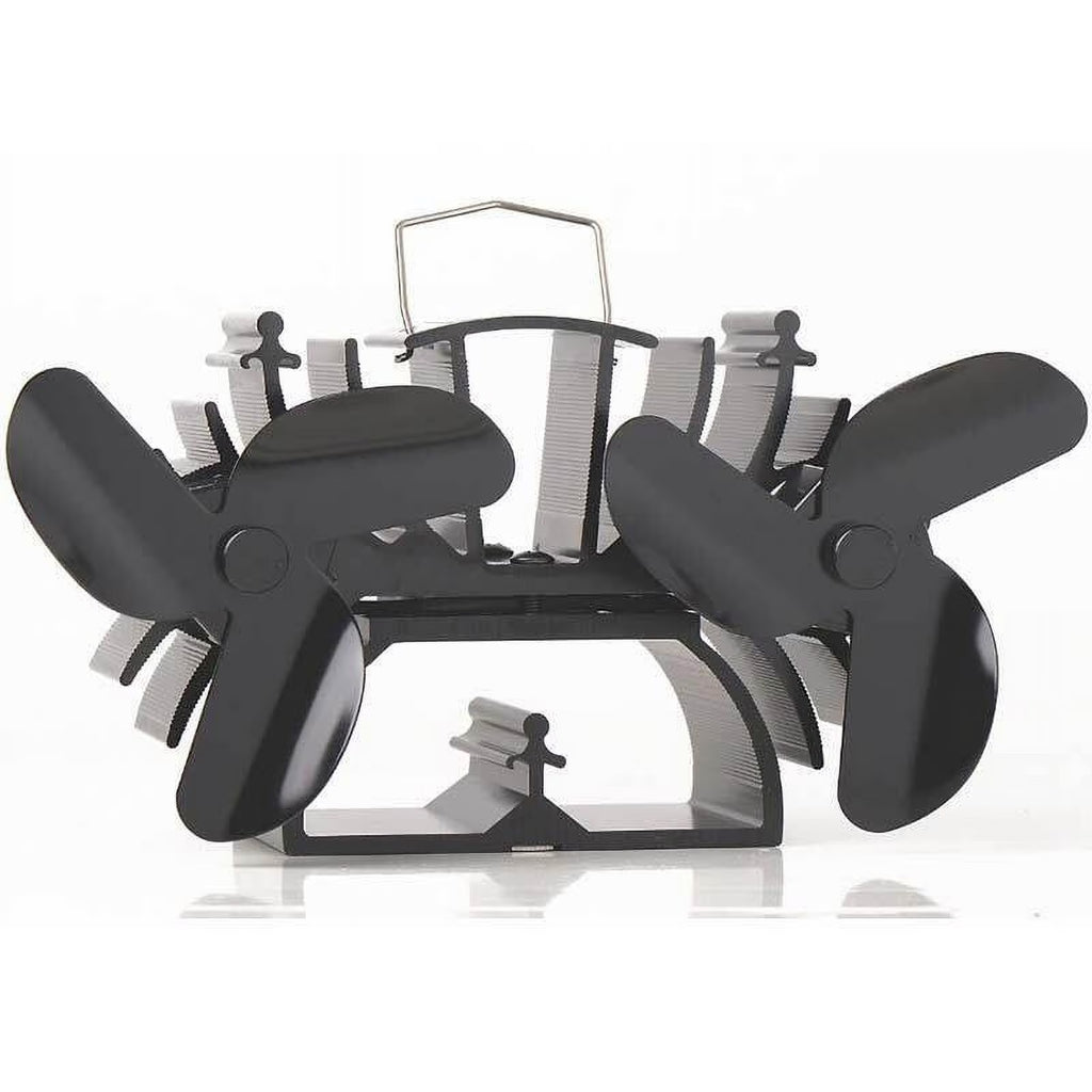 6 Blades Twin Motors Heat Powered Stove Fan O78523