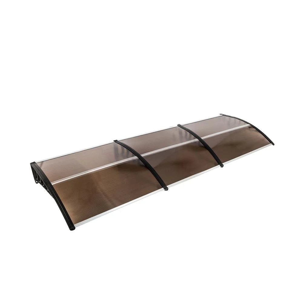 Brown Patio Awning with Black Holder Y3852