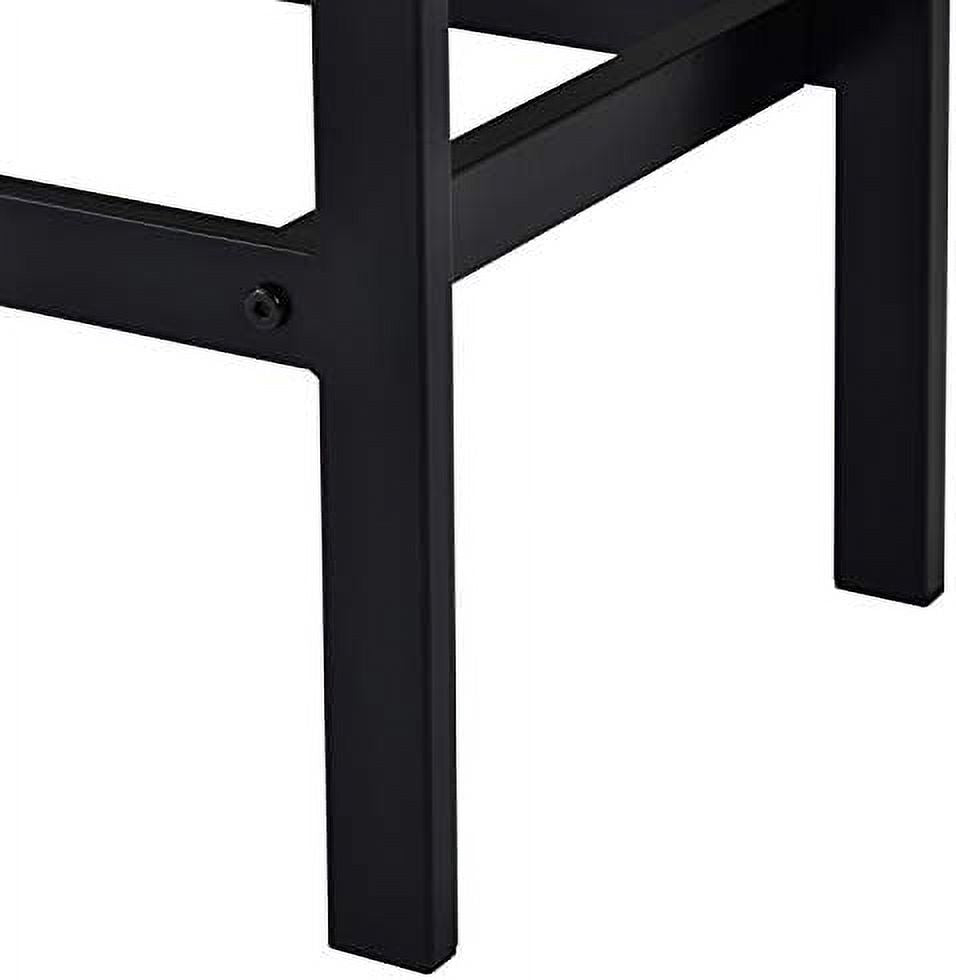 4-Piece Counter Height Dining Table Set with 2 Drawers and 3 Leather Padded Stools U35044