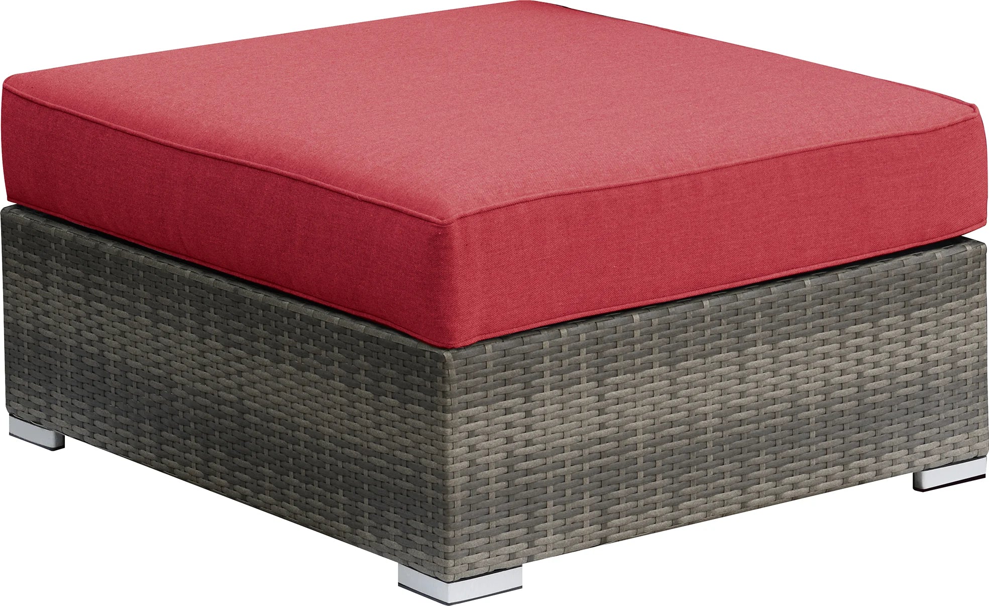 Red Resin Wicker Modular Sofa Set, 2pc K95692