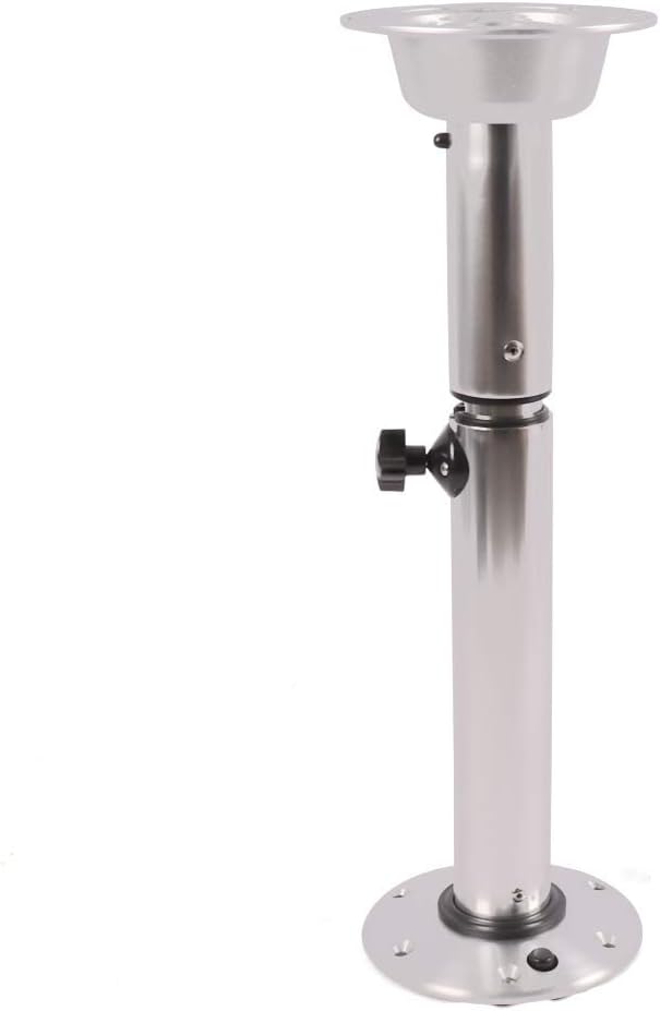Adjustable Table Pedestal Stand 22-28 Inch Aluminum Finish Removable Q2899