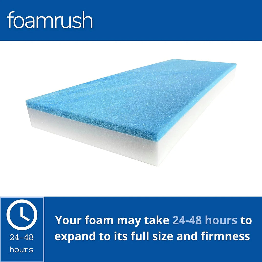 18" x 82" Cool Gel Memory Foam Bench Cushion Replacement Medium Firm S863