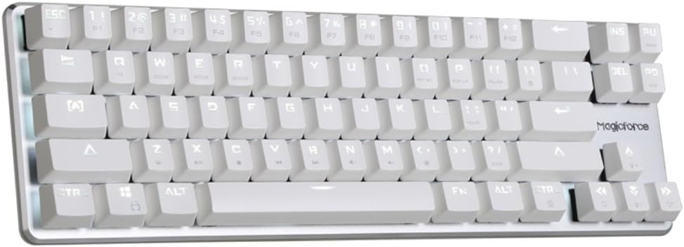 68-Key White Wired Mechanical Gaming Keyboard N383010