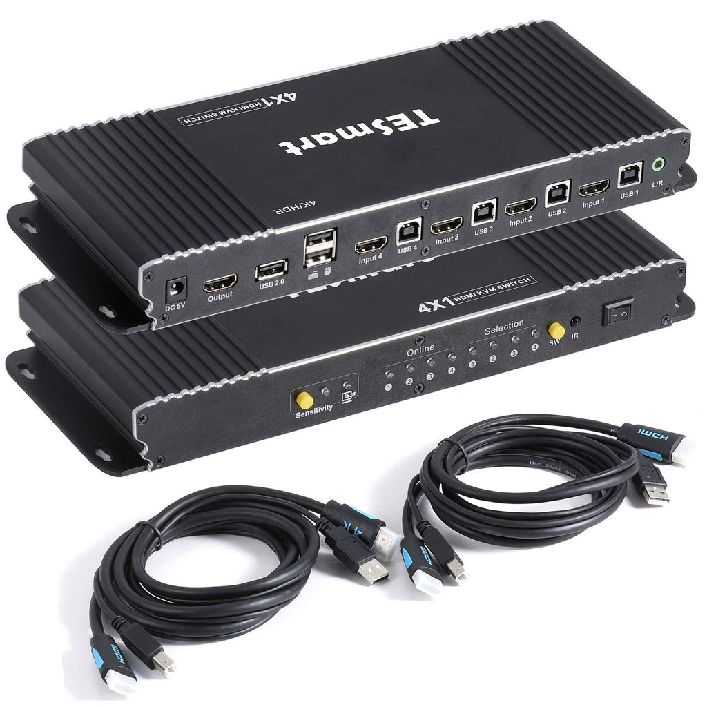 4 Port HDMI KVM Switch Box with Remote D955