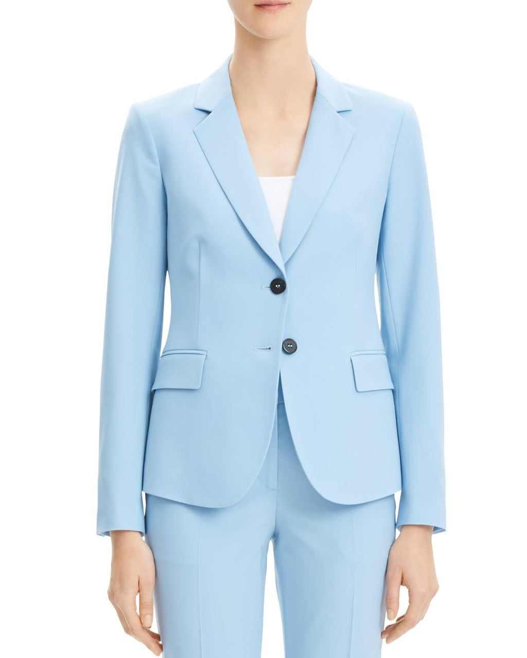 Deep Navy Wool-Blend Blazer Q43802