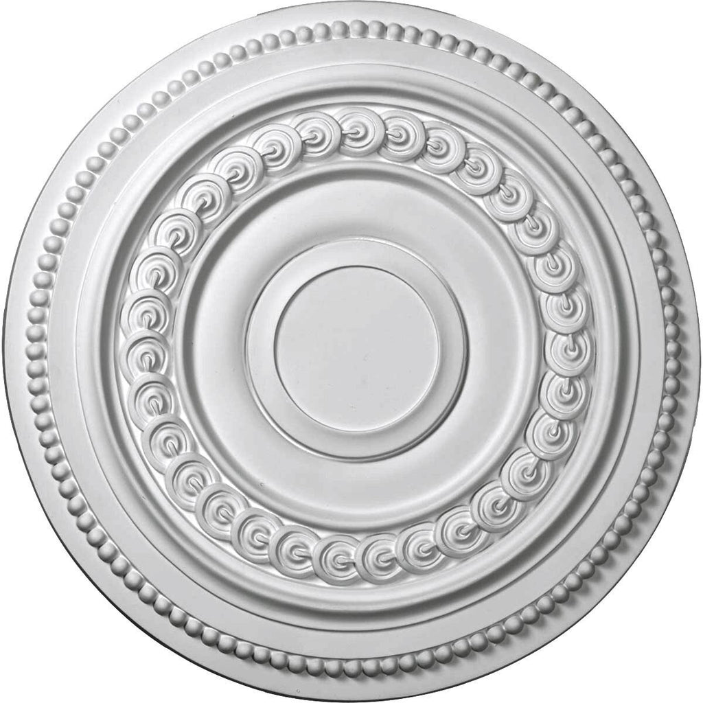 18x22OD x 1 1/4x22P Hand-Painted Jet Black Ceiling Medallion P63485