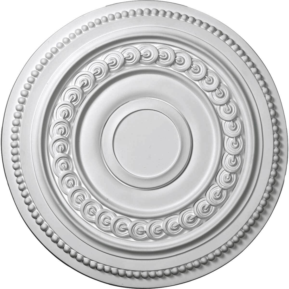 18x22OD x 1 1/4x22P Hand-Painted Jet Black Ceiling Medallion P63485