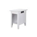 White Wood End Table U4195