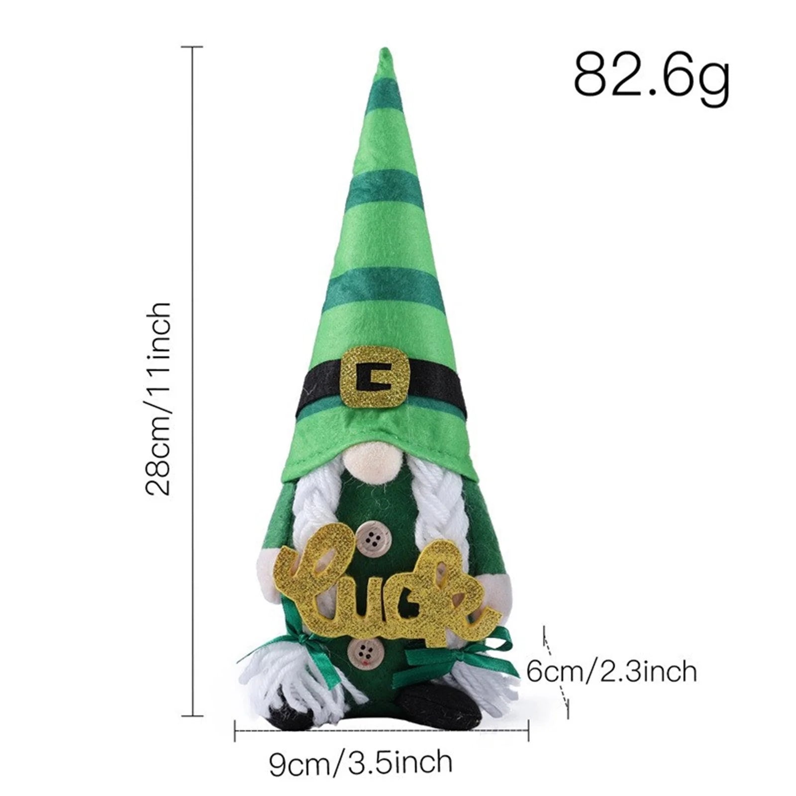 St. Patrick's Day Gnome Doll Set Handmade Decorations N971094