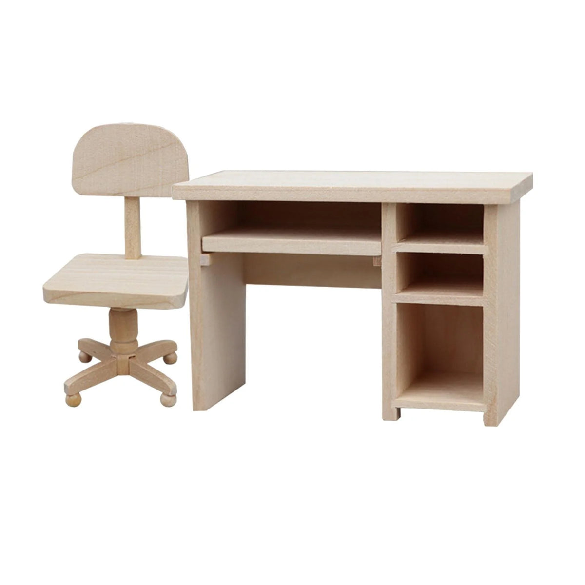 1/12 Mini Office Desk and Chair Dollhouse Furniture Y6314