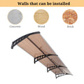 Brown Patio Awning with Black Holder Y3852