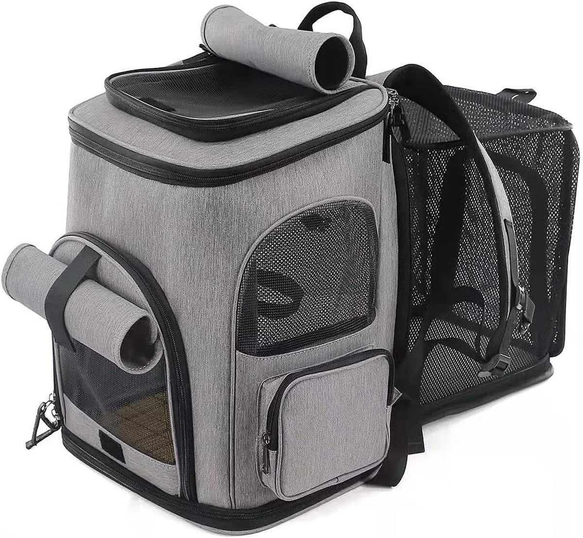Grey Expandable Pet Carrier Backpack N43878