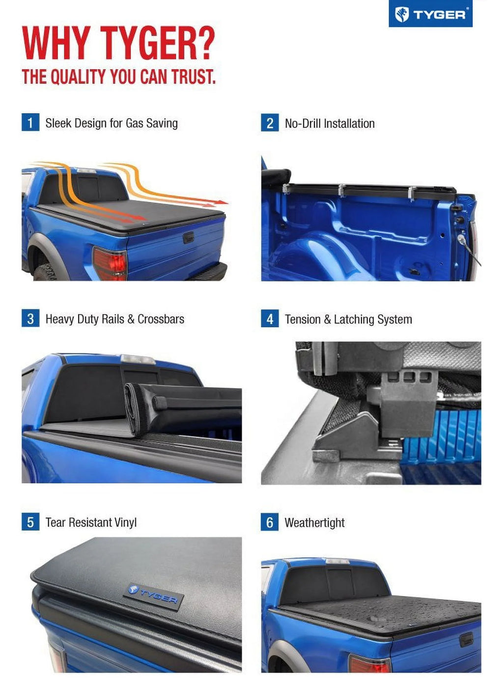 Soft Roll-up Truck Bed Tonneau Cover Vinyl H312770